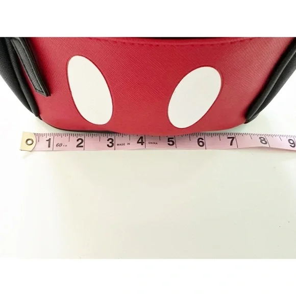 Disney Mickey Mouse Mini Backpack Card Holder Key Ring Bag Charm Black Red NWOT - Picture 12 of 13